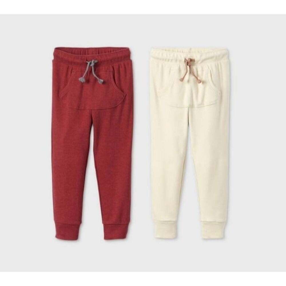 Cat & Jack Boys' 2 Pack Rib Jogger Pants Size 18 Month New With Tag